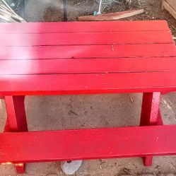 Hand Crafted Two Seat Picnic Table