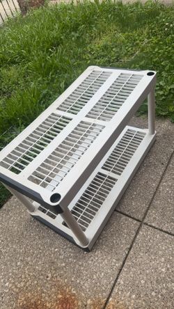 2-Tier Plastic Ventilated Storage Shelving Unit