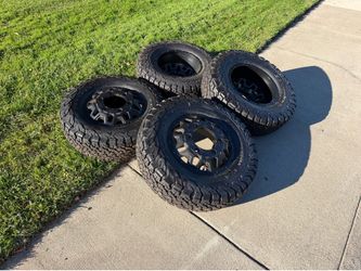 2025 Mercedes Sprinter 3500 Rims & BFGoodrich KO2 LT245|75R16 Tires Black DUALLY 16" Wheels 6x205