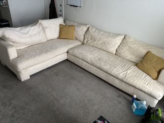 Cream Sectional Floral