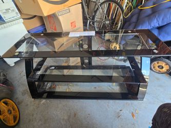 Glass TV stand