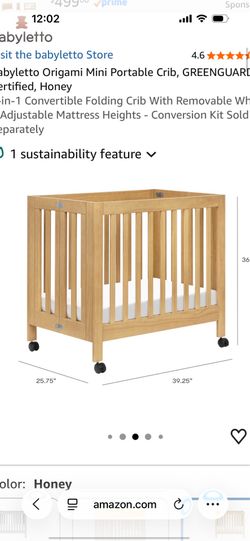 Babyletto portable mini crib & organic mattress