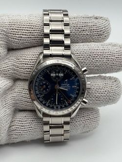 Omega Speedmaster Day-Date 3523.80 – Blue Dial – Showroom Condition
