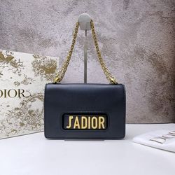 DIOR J'adior leather handbag Black in Leather