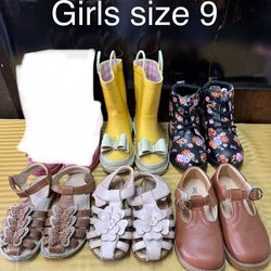Girls Shoes Boots Sandals - Size 9