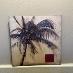 Palm Tree Canvas Wall Art – 24” x 24”