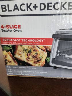  BLACK+DECKER 4-Slice Toaster Oven, Even Toast