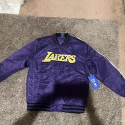NEW W/Tags- NBA Los Angeles Lakers Satin Embroidered Jacket Adult Size Sm - New