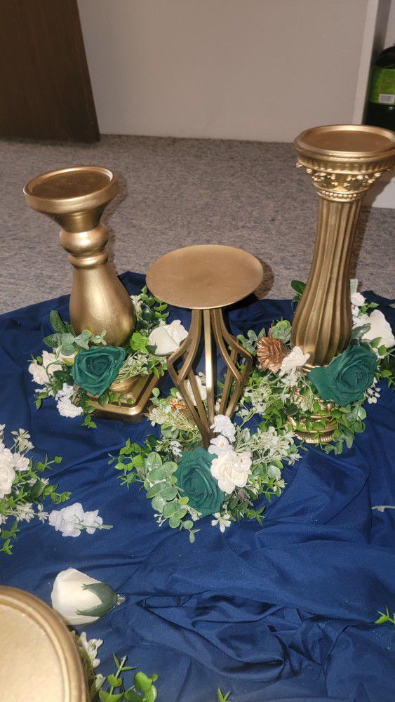 17 Various S8ze Candleholders  W Or W/O Flowers