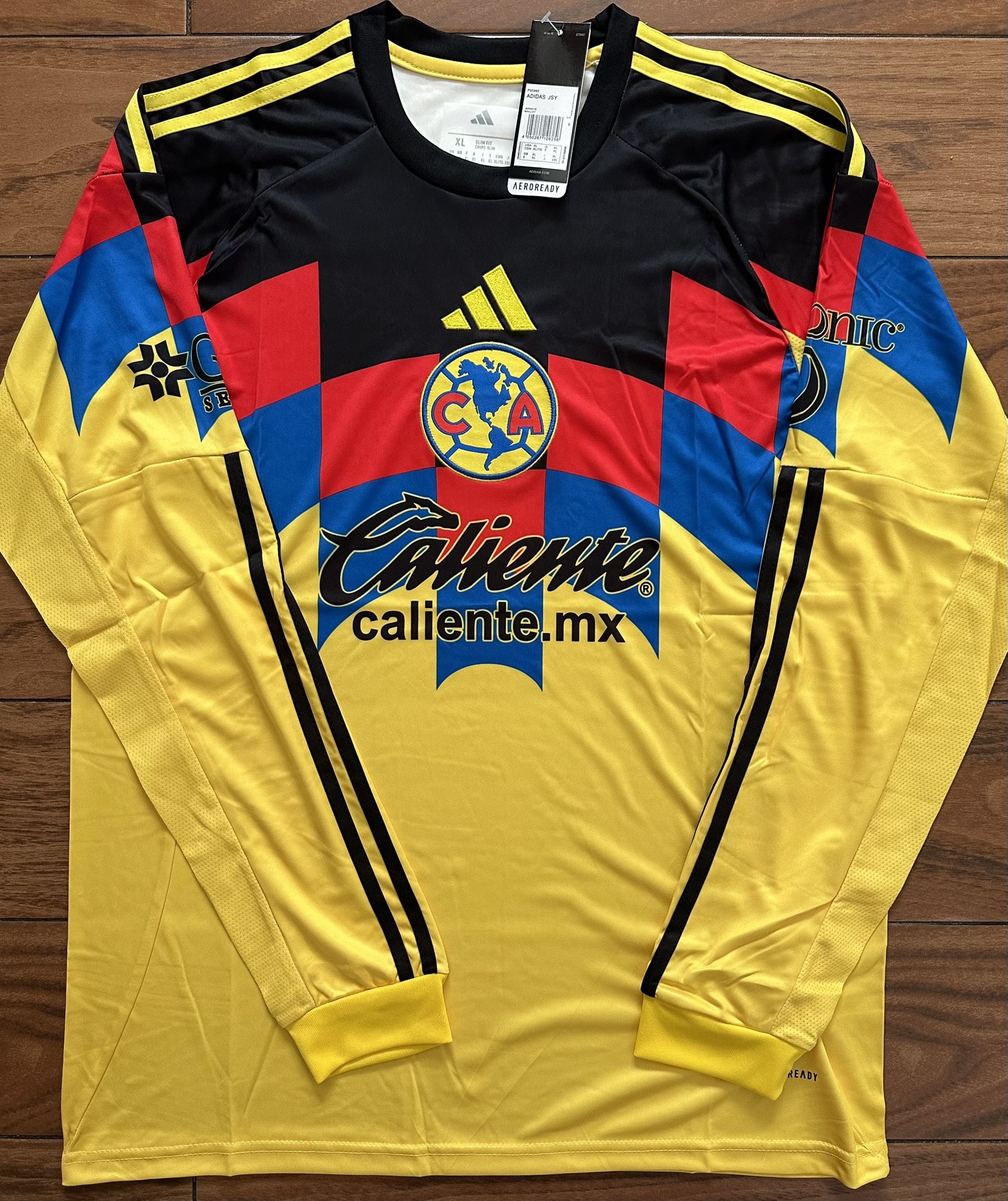 Club America Manga Larga Amarilla Jersey