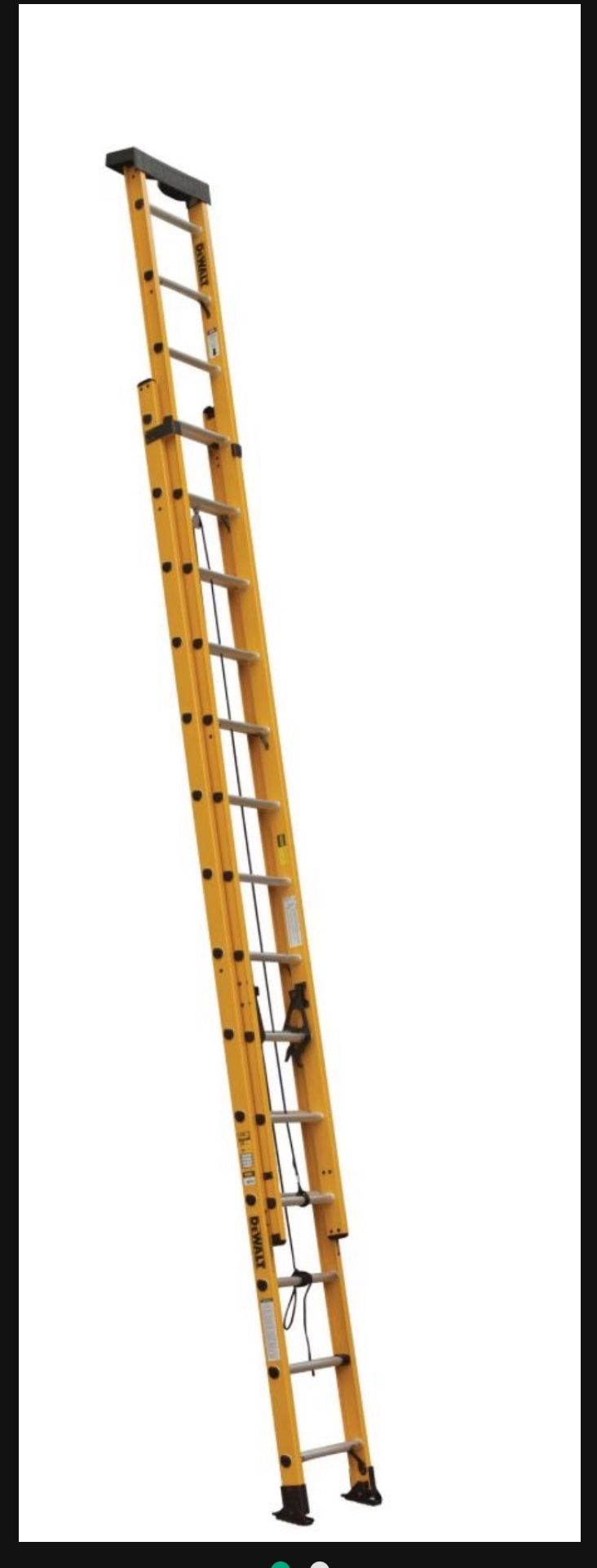 28’ Dewalt Fiberglass Extension Ladder