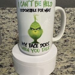 $12 Brand New Funny Grinch 15 Oz Mug