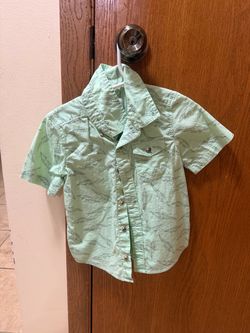 Kids Alligator Print Button-Up Shirt