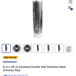Double Wall Chimney Pipe 6” X3