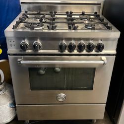 BERTAZONNI 30”WIDE GAS RANGE STOVE STAINLESS STEEL 