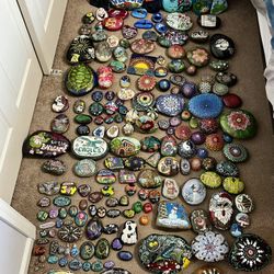 Beautiful Hand Painted & Sealed Rocks! 