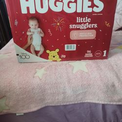 1 Box Huggies Diapers Size 1 