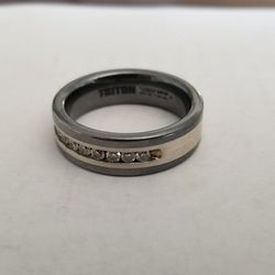 Triton and silver Diamond wedding band