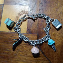 Tiffany & Co. Sterling Silver 925 Charm Bracelet *Rare Enamel Charms*