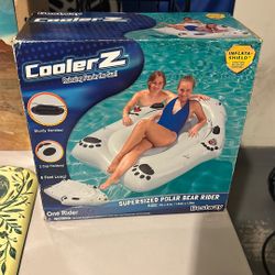 Supersized Polar Bear Rider For Pool 