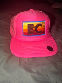 Neon Pink Electric Family "EC" Trucker Hat
