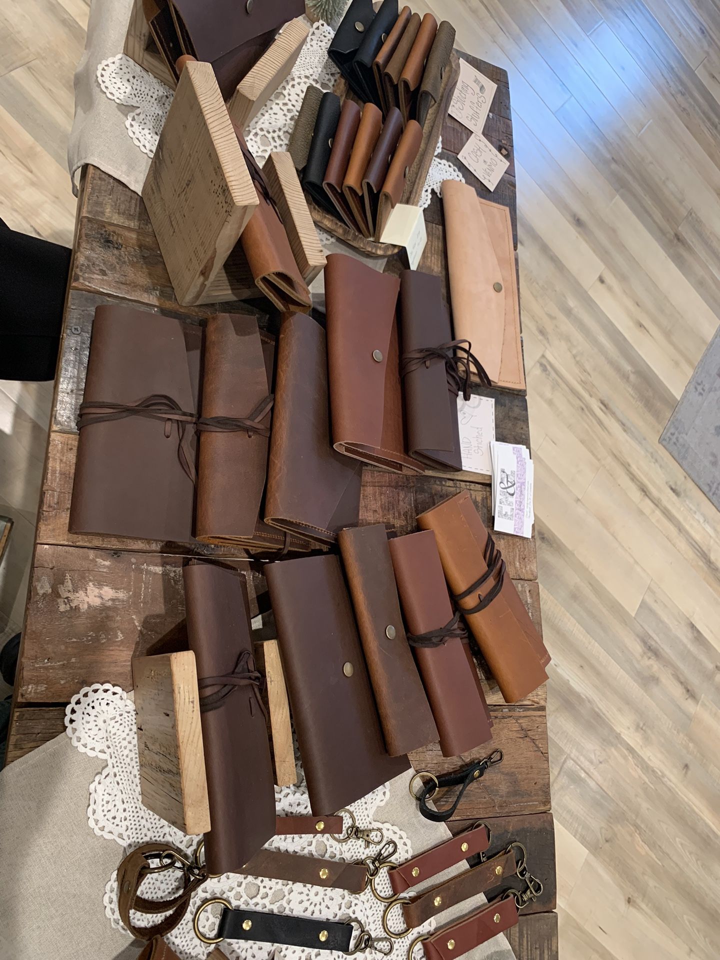 Hand Made And Hand Sewn Leather Wallets Ect