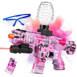Grey - Electric Gel Ball Blaster, Manual & Automatic Gel Ball, Rechargeable Splatter Ball Blaster for Outdoor Activities