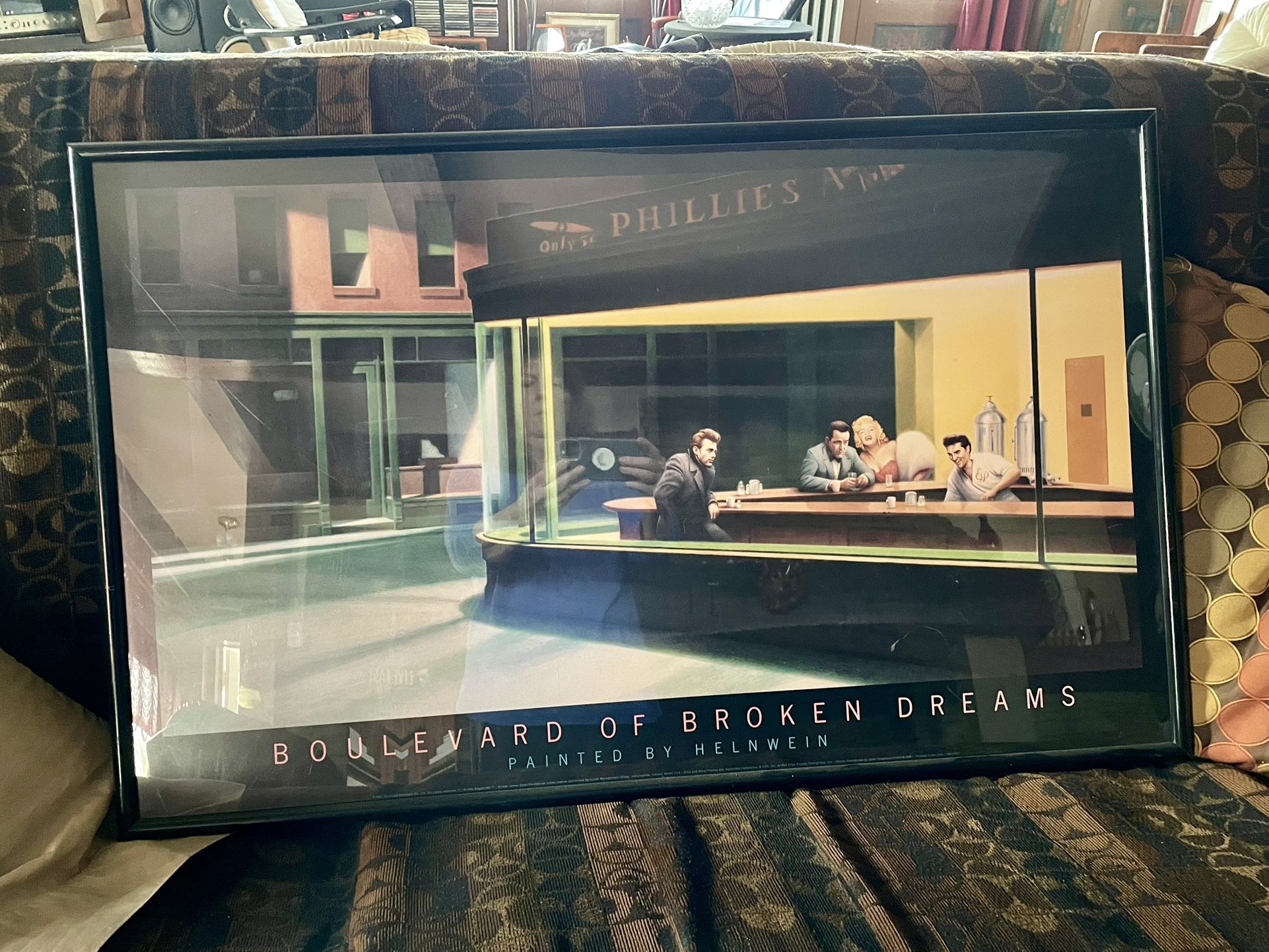 “Boulevard of Broken Dreams” Framed Vintage Helnwein Print 1987 14 x 9