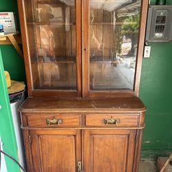 Antique Victorian Mahogany Hutch