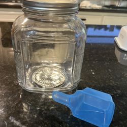 Laundry Detergent Storage Glass Jar With Scooper