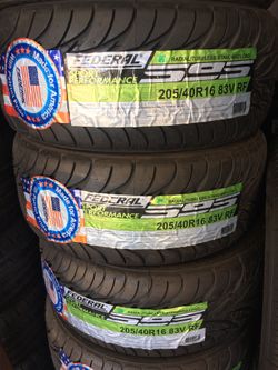4 New (contact info removed) Federal 595 Tires 