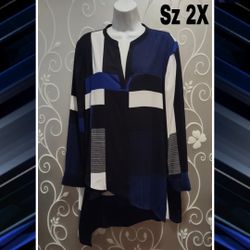 WOMENS PLUS SIZE 2X HI LOW TUNIC TOP
