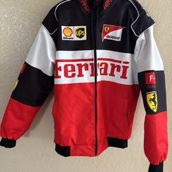 RARE ! VINTAGE FERRARI BIG LOGO RACING F1 JACKET 