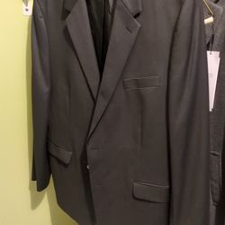$360 Alfani Mens Traveler Woven Notch Lapel Two-Button Suit Seprt Jacket Blk 46L