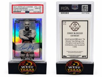 Conor McGregor 2017 Topps UFC Chrome Auto /5 PSA 10