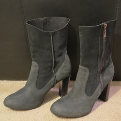 UGG Athena Black Gray Suede Boot Women Size 8