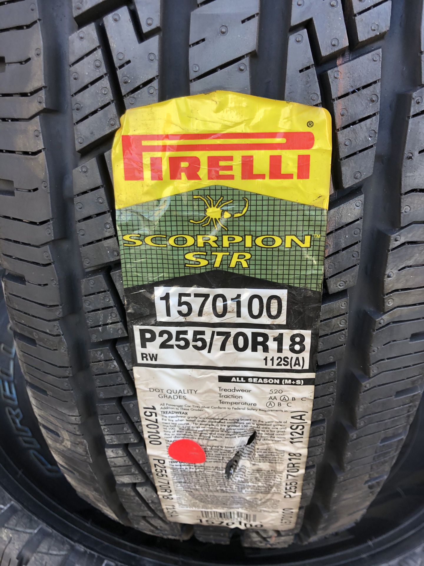 255/70/18 Pirelli tires (4 for $400)