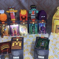 !READ DESCRIPTION! 2025 Minecraft Movie McDonalds Collectables COMPLETE w codes