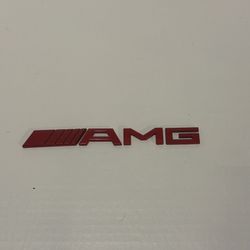 Mercedes Benz OEM AMG Badge / Emblem ( RED ) 