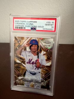 2025 Topps Sapphire Luisangel Acuna RC Gold PSA 10