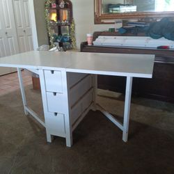 Folding Table With Drawers/ Utility/Art