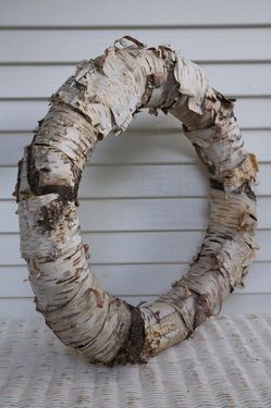 Real Birch Hand Crafted Fall Decor Decorative Wreath