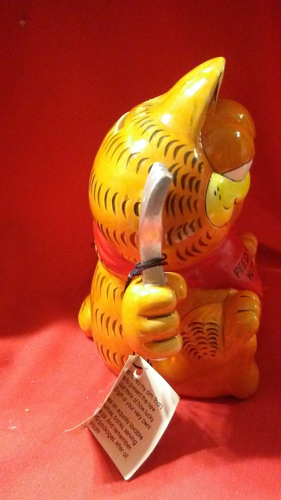 Garfield Feed The Kitty Bank, New with tag