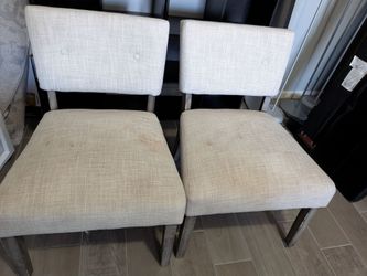 Upholstered chairs (cream colored)