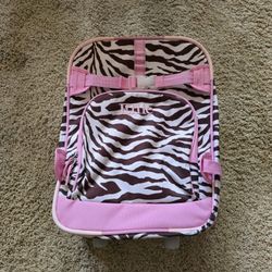 Pottery Barn Kids Pink Zebra Backpack Animal Print