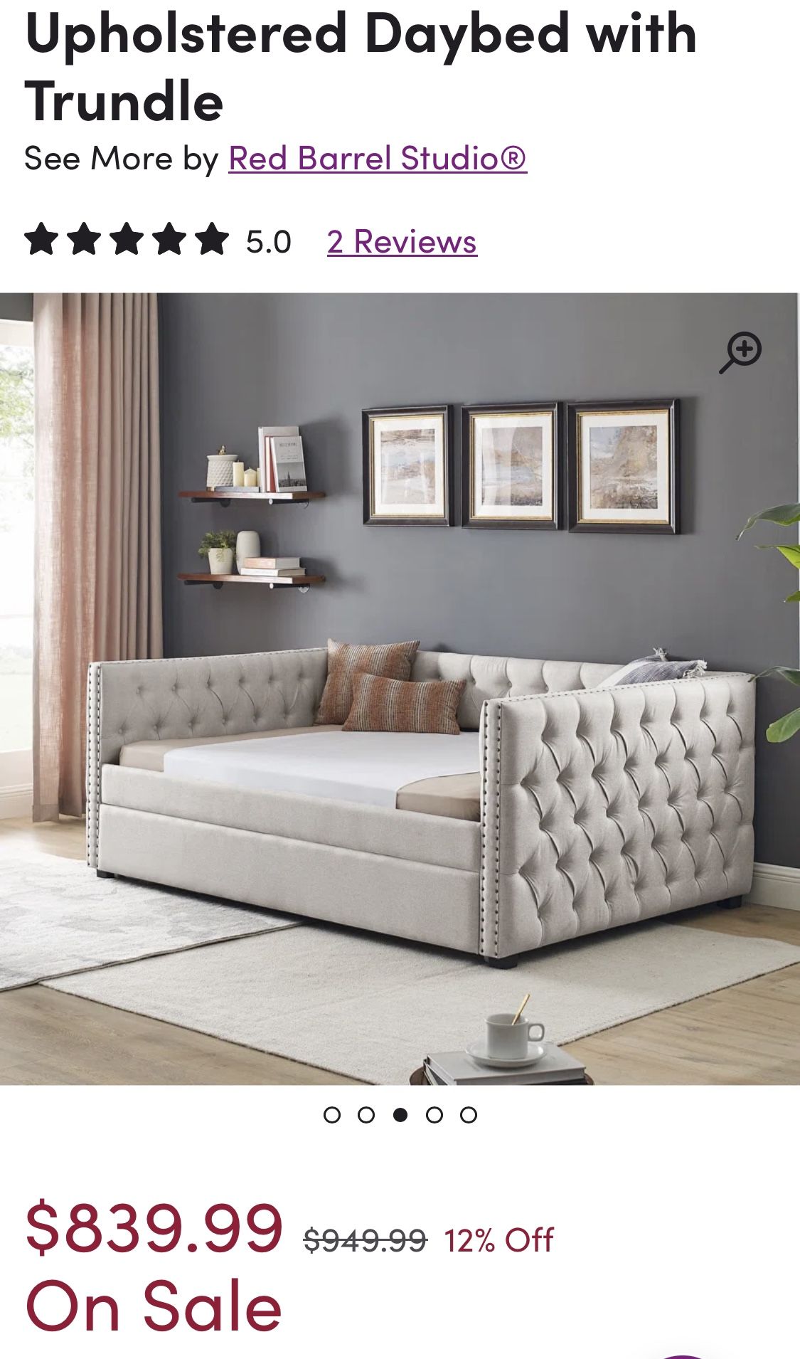 Upholstered Daybed With Trundle for Sale in Converse, TX OfferUp