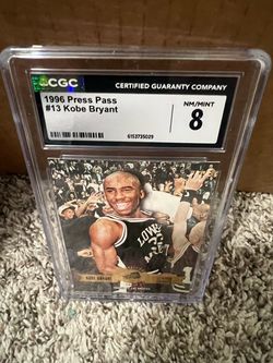 1996 Press Pass Kobe Bryant #13 (RC) “The BLACK MAMBA” CGC 8 🔥🔥