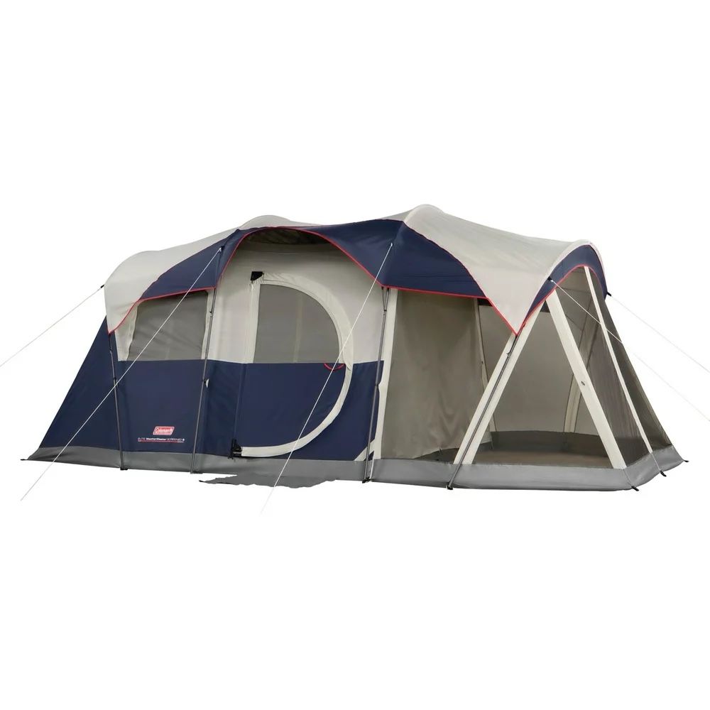 Coleman 6-Person Elite Weathermaster Lighted Cabin Tent with Screen Room Blue - 11 x 9' with 9 x 6' screen room