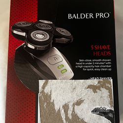 Remington Balder Pro Head Shaver XR7000 - Precision Electric Shaving for Bald Men, 100% Waterproof Cordless Razor, Wet/Dry Shaving, 5 Dual Track Heads