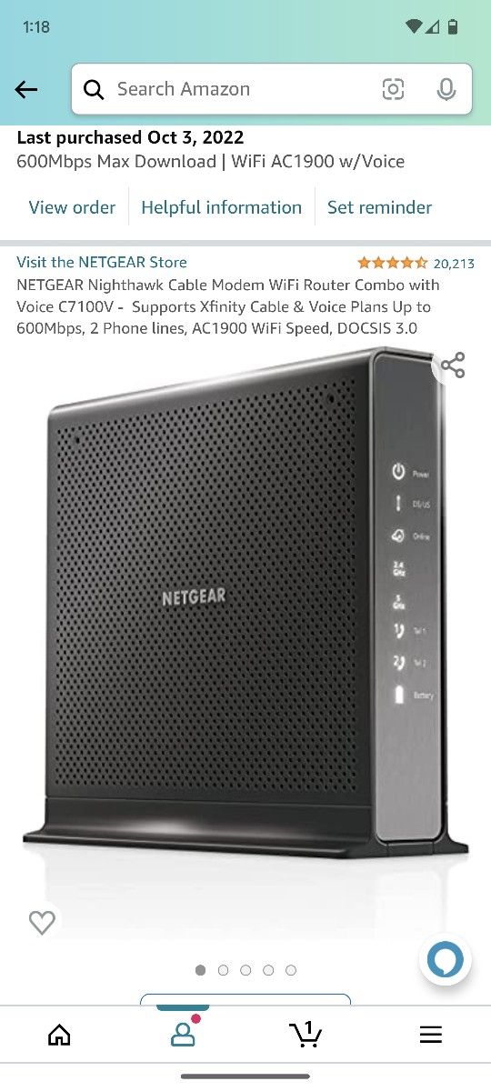 NetGear Cable Modem Router 